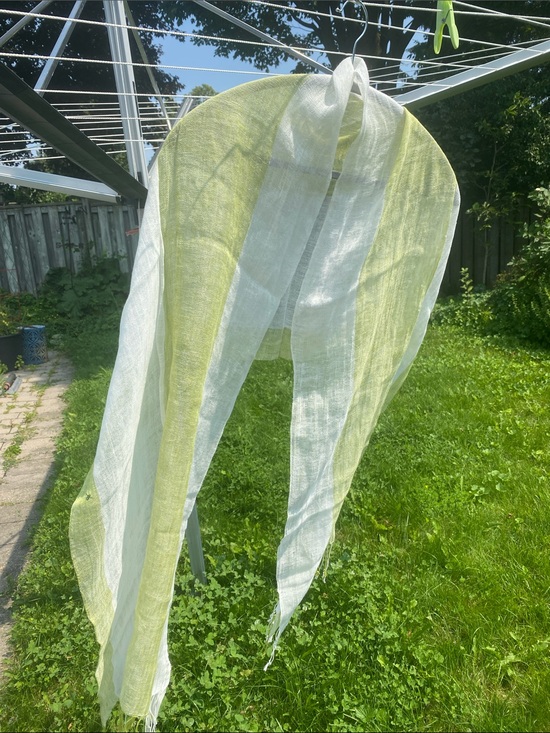 Talbots Other - Tabolts Linen Scarf in Green and Cream